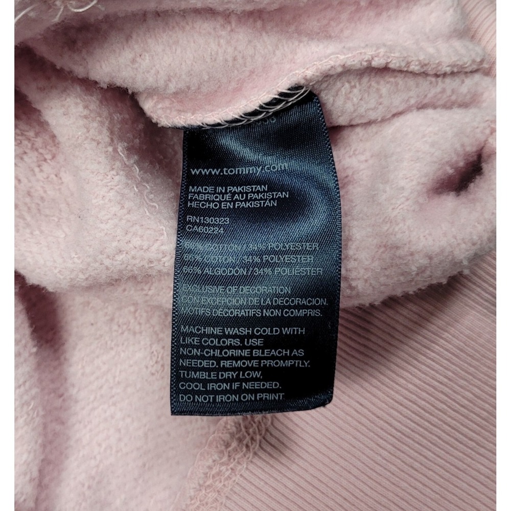 Women's Tommy Hilfiger Pink Pullover Long Sleeve Hoodie/Sweatshirt Size L 16/18 - Picture 6 of 9
